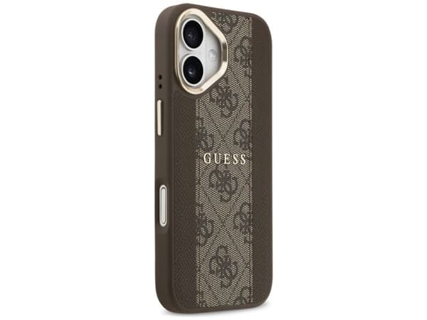 Guess 4G Stripe MagSafe case for iPhone 17 - brown