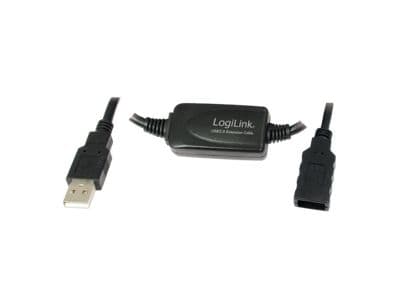 LogiLink UA0143, USB Type-A, USB Type-A, Hankjønn/hunkjønn, 10 m, Svart