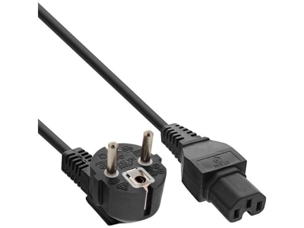 InLine 16810F, 5 m, Strömkontakt typ F, C15 coupler