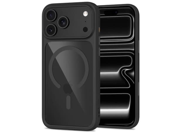 Tech-Protect MagOne CC MagSafe Case + Tempered Glass 2-Pack for iPhone 18 Pro Max / 17 Pro Max - Clear Black
