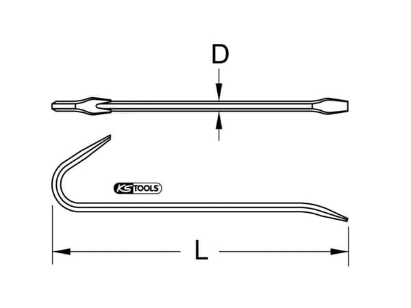 KS Tools 963.9709, Aluminium, brons, 900 mm, 1 styck