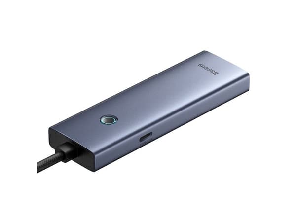 Baseus Hub USB-A Baseus UltraJoy -sarja 4xUSB-A 3.0 1xUSB-C 5 V 50 cm – harmaa