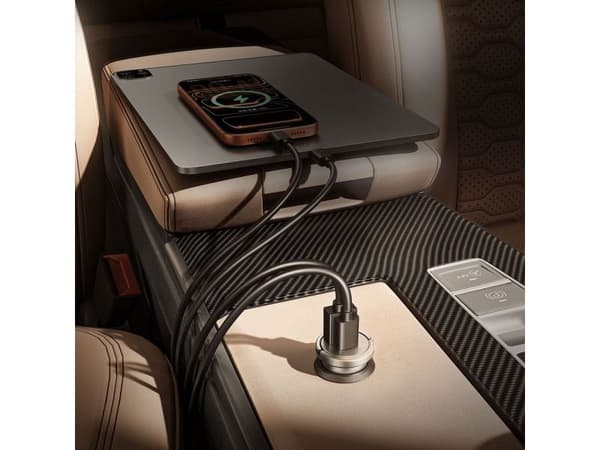 Orico MiniRing Pro 45W bil-lader USB-A + USB-C (sølv)