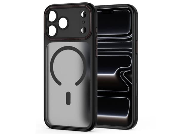 Tech-Protect MagCam MagSafe Case for iPhone 18 Pro Max / 17 Pro Max - Matte Black and Red