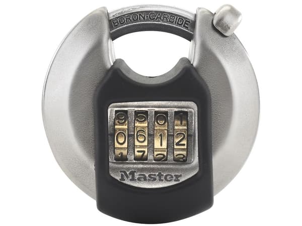 MASTER LOCK M40EURDNUM, Tradisjonell, Kombinasjonslås, Sort, Rustfritt stål, Rustfritt stål, 4 sifre, 7 cm