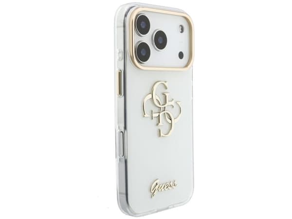 Guess IML 4G Script Metal Case for iPhone 17 Pro Max / 18 Pro Max - White