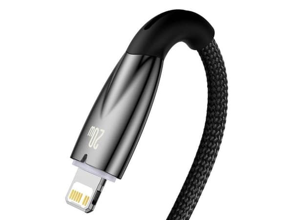 Baseus Glimmer, 2 m, Lightning, USB C, Hankjønn, Hankjønn, Svart