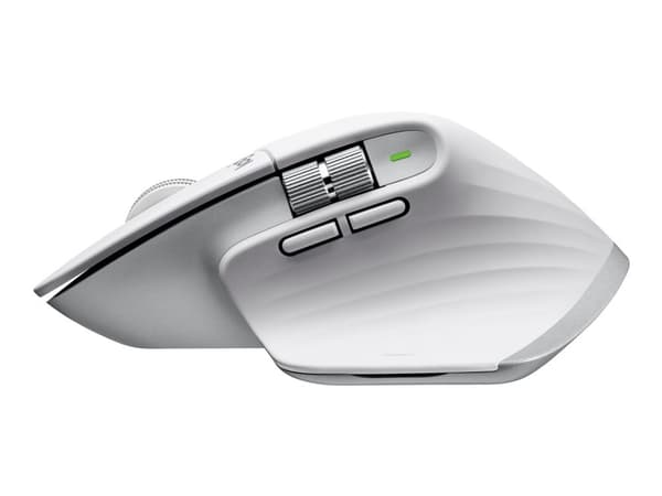 Logitech MX Master 3S Performance Wireless Mouse - Mus - ergonomisk - optisk - trådløs - Bluetooth, 2.4 GHz - Logitech Logi Bolt USB-mottaker - pale