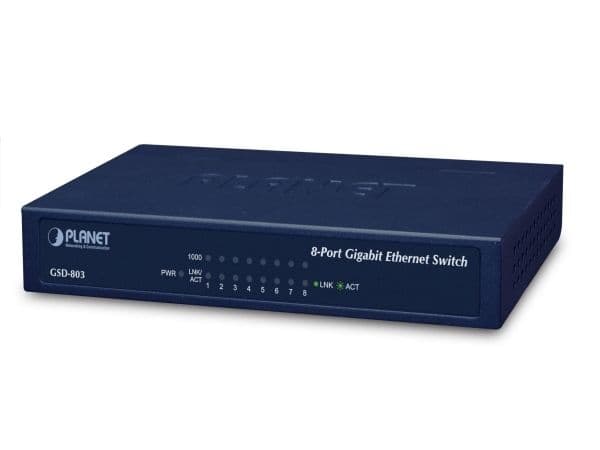 PLANET GSD-803 - Switch - 8 x 10/100/1000 - stasjonær