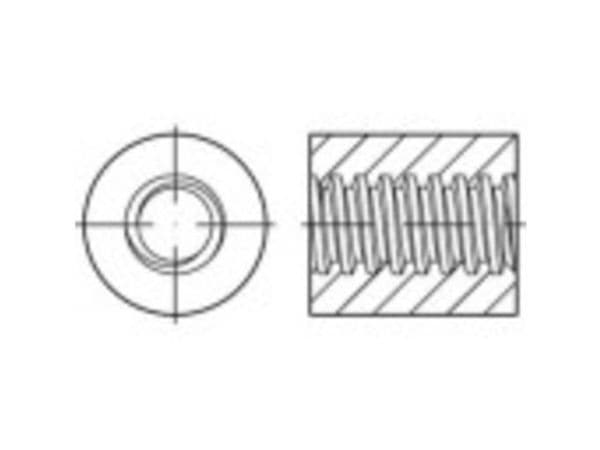 TOOLCRAFT runde trapesmuttere 32 mm stål 1 stk
