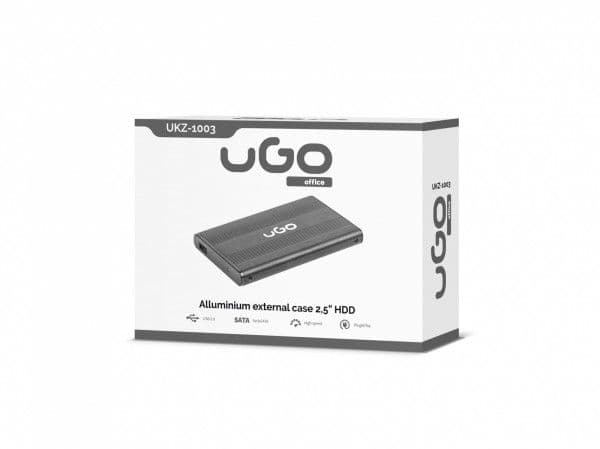 uGo Marapi S120, HDD/SSD-kabinett, 2.5", Serial ATA II, USB-tilkobling, Sort