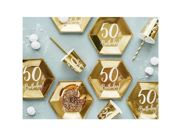 Guld paptallerkner, 50 år