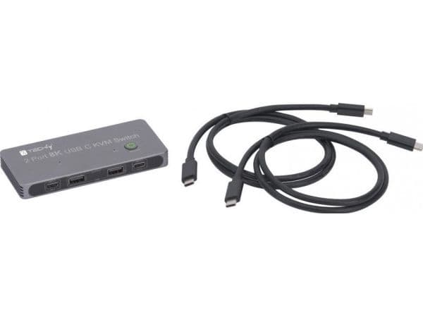 Techly IDATA KVM-DPC8K, 8K Ultra HD, musta