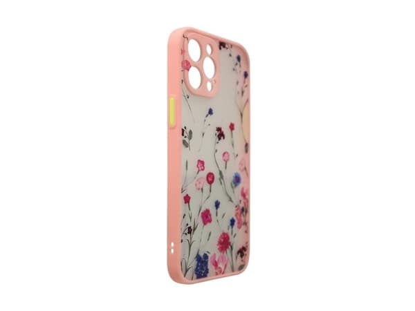 Design-skal för iPhone 12 Pro Max blomma rosa