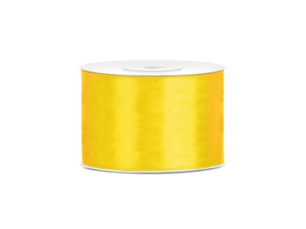 Gult satinband 50 mm