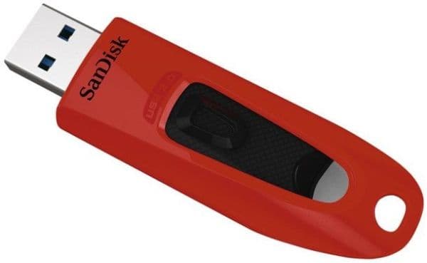 SanDisk Ultra - USB flash-enhet - 32 GB - USB 3.0 - röd