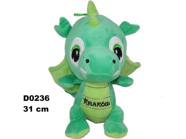Kosedyr - Drage "Krakow" mørkegrønn 31 cm