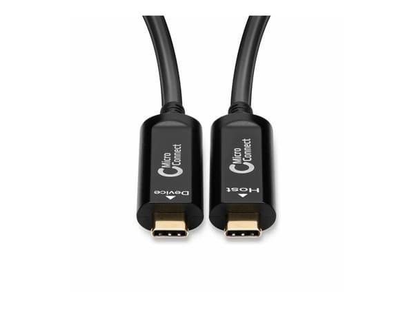 MicroConnect Premium - USB-kabel - USB-C (hann) til USB-C (hann) - USB 3.1 Gen 2 - 15 m - Active Optical Cable (AOC) - svart