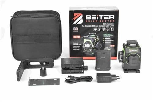 Krysslaser TED-4DT grønn 4x360° 20 m