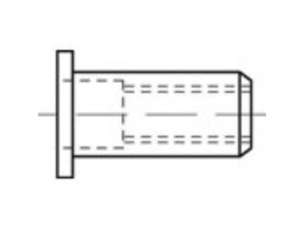 TOOLCRAFT TO-5444229 Blindnaglemutter M5 Stål 500 stk