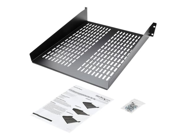 StarTech.com 1U Server Rack Shelf, 2U 22in Universal Fixed Vented Network Rack Shelf/Cantilever Tray for 19" AV/Data/Network Equipment Enclosure w/...