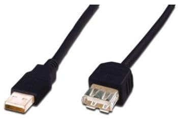 ASSMANN - USB-förlängningskabel - USB (hane) till USB (hona) - USB 2.0 - 1.8 m - formpressad - svart