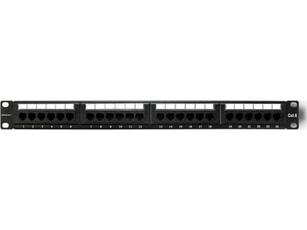 Qoltec - Koblingspanel - CAT 5e - UTP - RJ-45 X 24 - svart