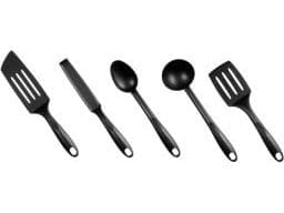 TEFAL kitchen tool set, högkvalitativt nylon, svart