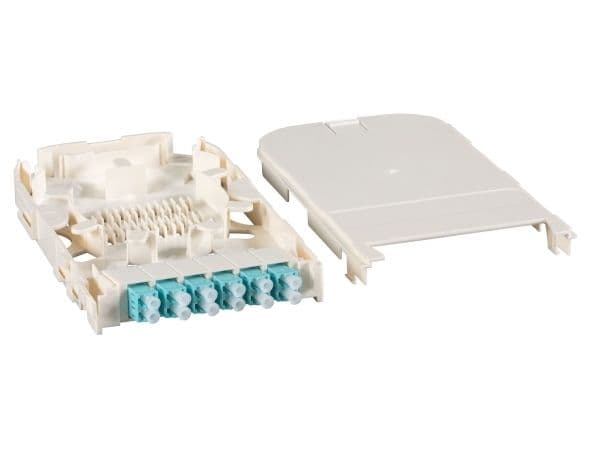 EFB Elektronik FTTH-MODUL-LCAPC, LC, OS2, Rackmontering, 0.5U, Grønn, Hvit, 106 mm