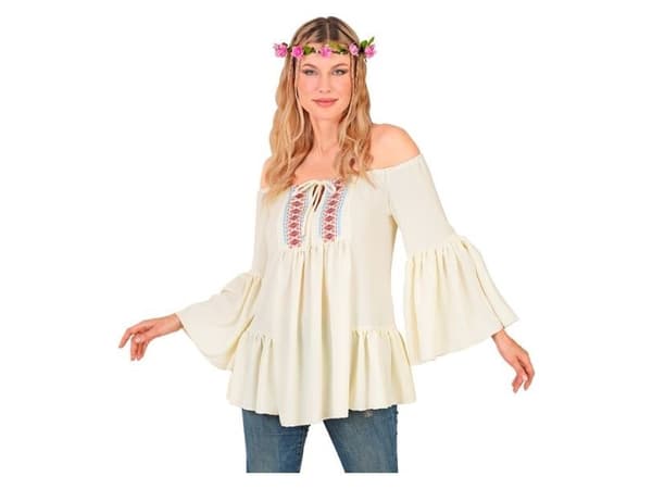 Beige hippiebluse