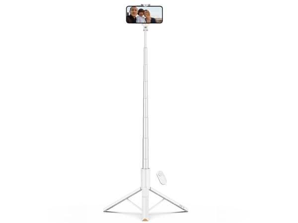 Selfiepinne Tech-Protect L09S med stativ - vit