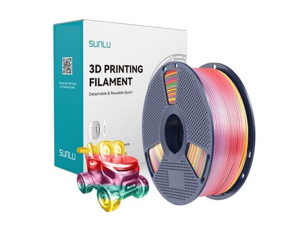 Sunlu PLA+ Silk -filamentti (Rainbow 01)