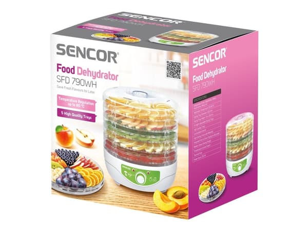 Sencor SFD 790WH - Matdehydrator - 250 W - hvit