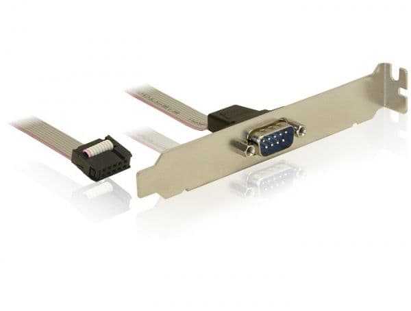 Delock - Serielt panel - 9-pins serieheader (hunn) til DB-9 (hann) - 27 cm