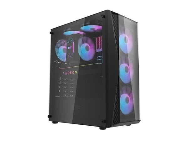 Darkflash DK352 Plus datamaskindeksel + 4 vifter (svart)