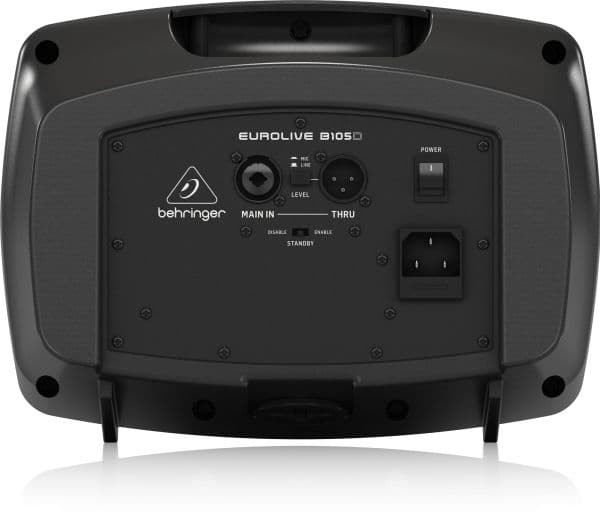 Behringer B105D, Full rekkevidde, Ledning & Trådløs, 50 W, Sort