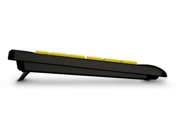Connect IT CKB-4400-CS, Fullstor (100 %), Kabel, USB, Membrantangentbrytare, Svart, Gul