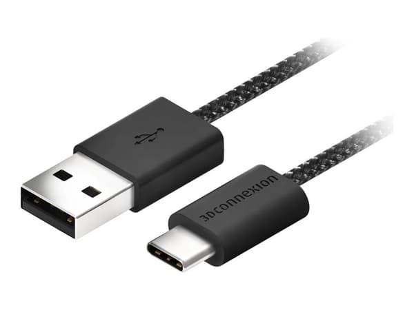 3Dconnexion - USB-kabel - USB (hane) till USB-C (hane) - 1.5 m - braided