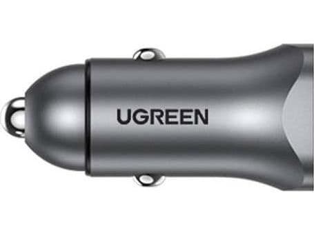 Ugreen billaddare UGREEN CD130, USB-A+PD 3.0, USB-C, QC3.0 30W (grå)