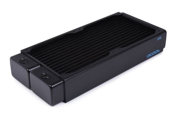 Alphacool 14439, Radiator, Messing, Kopper, Stål, Svart, 1/4", 60 °C, 4 vifter