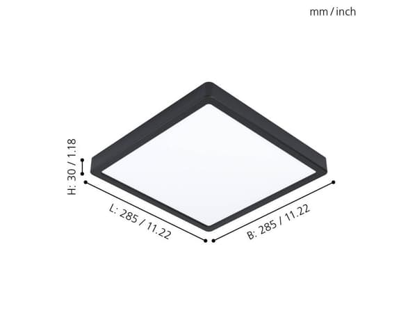 EGLO FUEVA 5 LED plafond i sort stål
