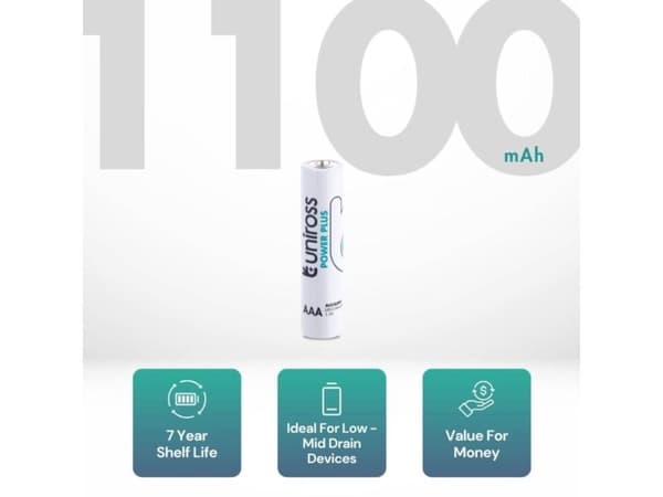 Uniross Power Plus alkaliska batterier LR03 bl./10 st