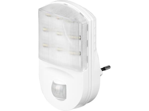 LED night light with motion detector, white - indoor use (IP20), 120 ° detection, 9 m range, cool white
