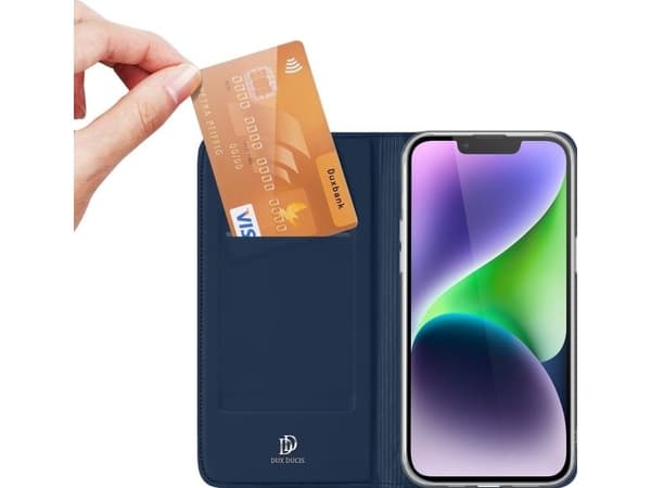 Dux Ducis Skin Pro plånboksfodral till iPhone 15 Plus - blå