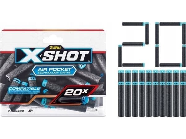 X-Shot Excel 20PK Refill Darts Foilbag
