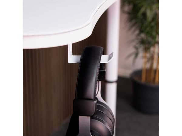 Arozzi AZ-HEADSET-HANGER-WT, hörlurshållare, stål, 140 g, vit