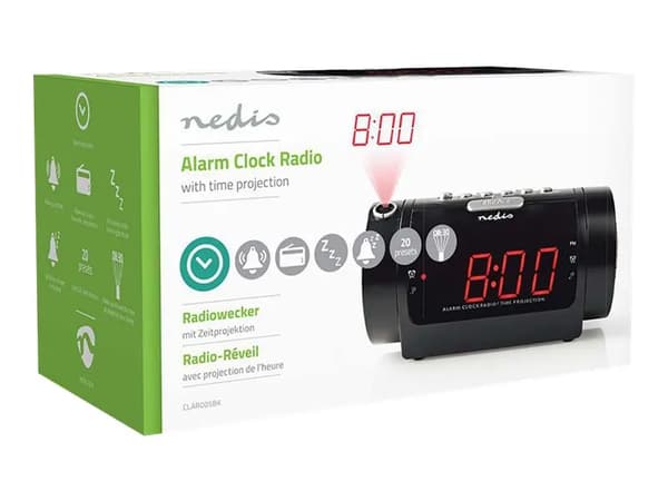 Nedis CLAR005BK - Klokkeradio - svart