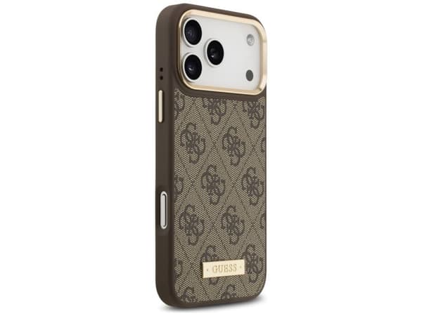 Guess 4G Logo Plate MagSafe-deksel til iPhone 17 Pro Max - brun