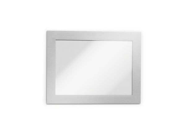 DURABLE DURAFRAME - Dokumentholder - overflatemontert - for A6 - dobbeltsidet - sølv (en pakke 2)