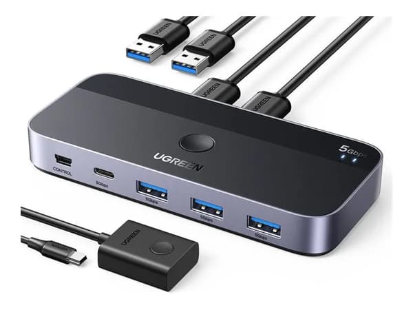 Ugreen Switch USB 3.0 UGREEN CM662, 2X4 ut (svart)